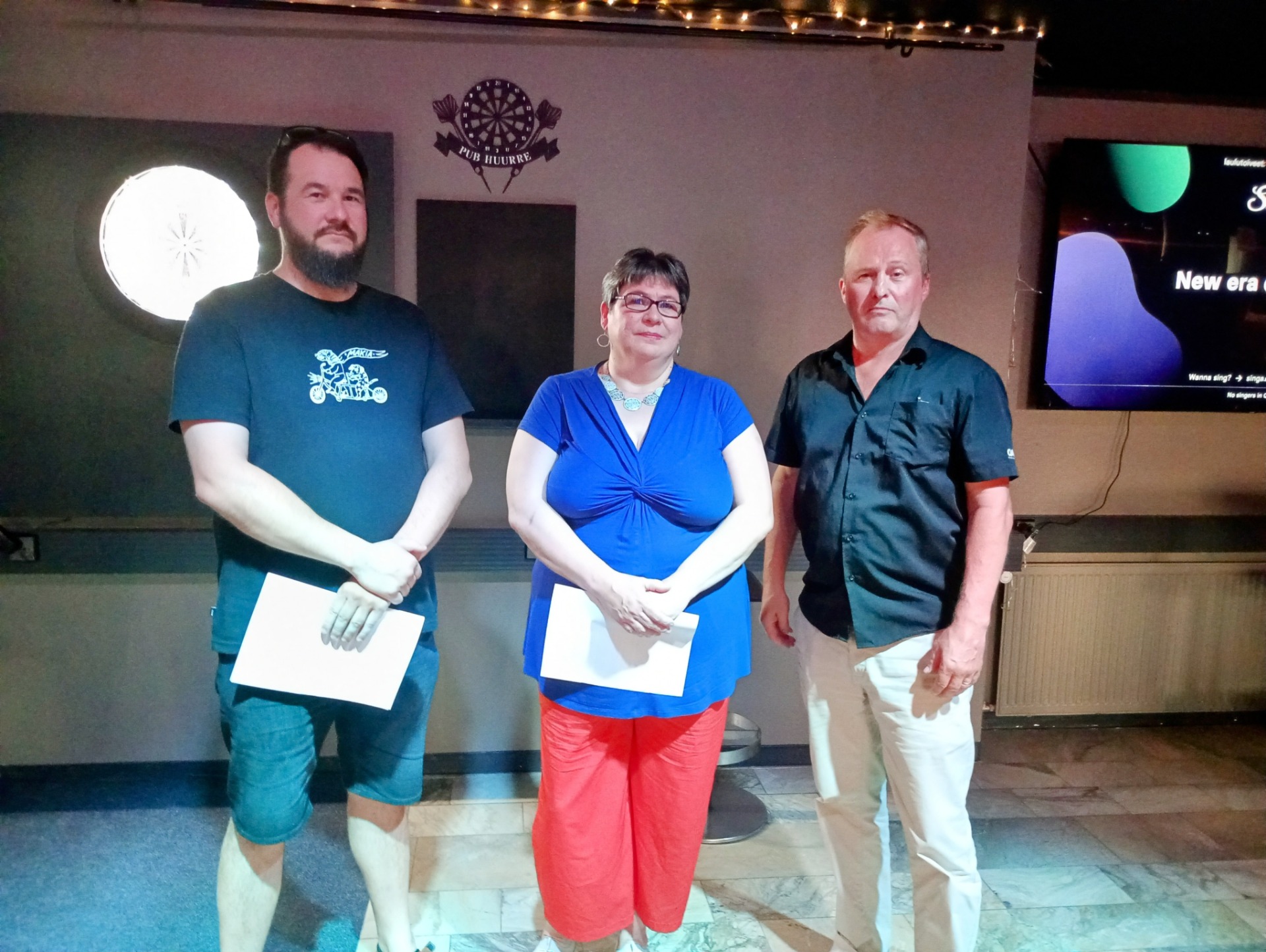 Pub Huurre 1.8. Kalle Tiiro, Anne Tiiro, Jorma Rajaniemi